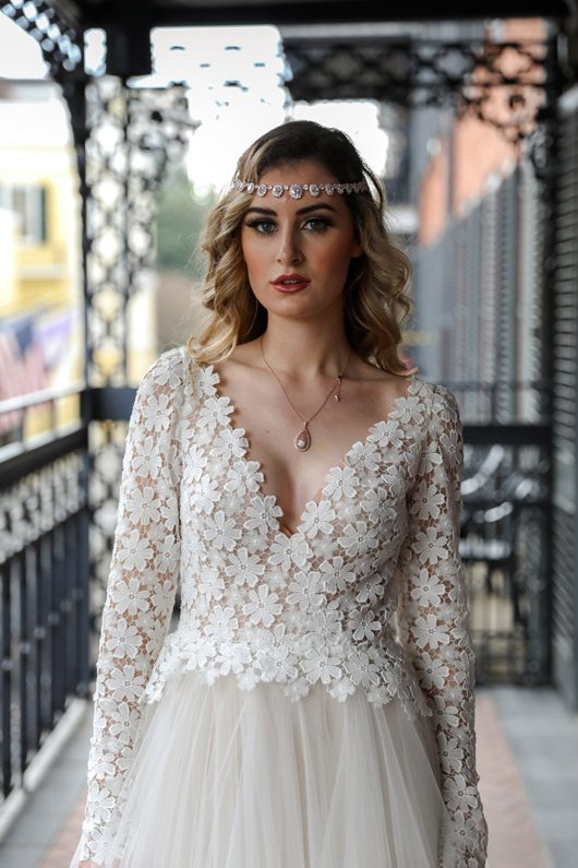 Trendy Long Sleeve Wedding Gown by Tara Keely