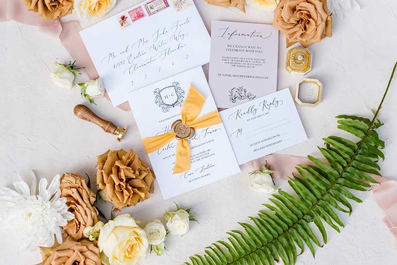 Transport To A French Countryside Wedding At Casa Lantana In Tampa Invitation Suite