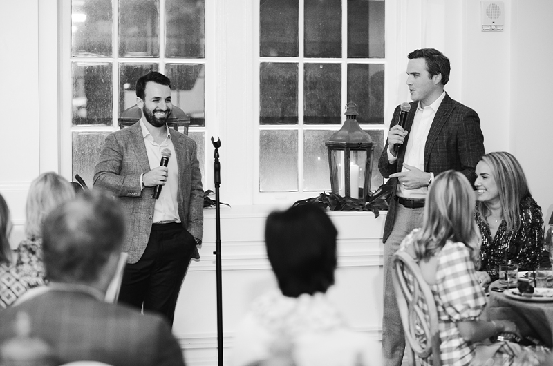 Tips To Guarantee Your Rehearsal Dinner Is A Memorable Affair Black And White Loved One Gives Toast Copy