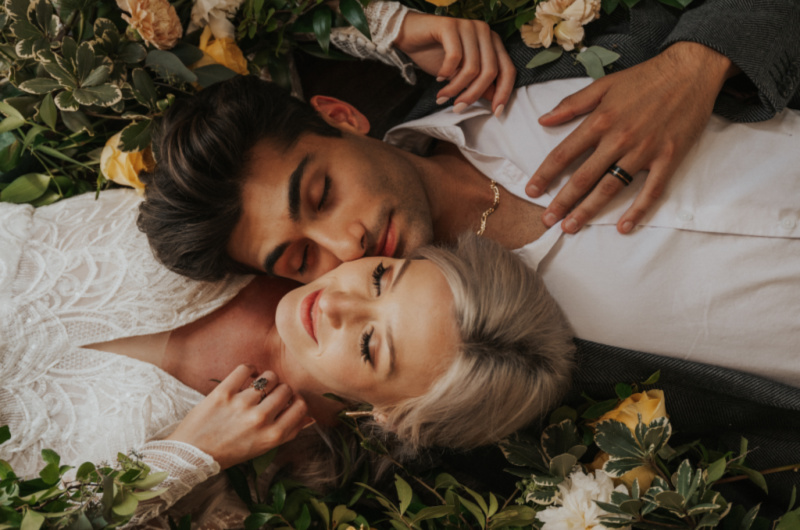 A Playful Romance Styled Shoot lying down A Playful Romance Styled Shoot lying down