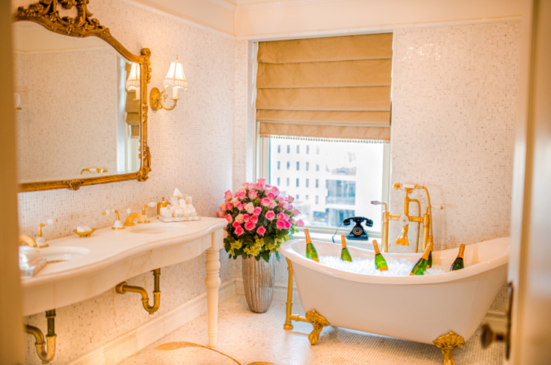 Celebrate Winter Romance at The Plaza Hotel in New York City Guest Room Bathroom Celebrate Winter Romance at The Plaza Hotel in New York City Guest Room Bathroom
