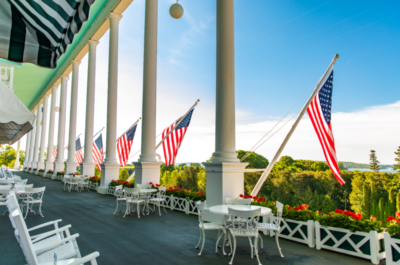 The Grand Hotel Mackinac Island Michigan veranda The Grand Hotel Mackinac Island Michigan veranda