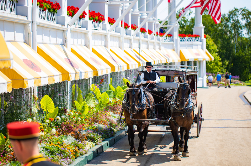 The Grand Hotel Mackinac Island Michigan carriage The Grand Hotel Mackinac Island Michigan carriage