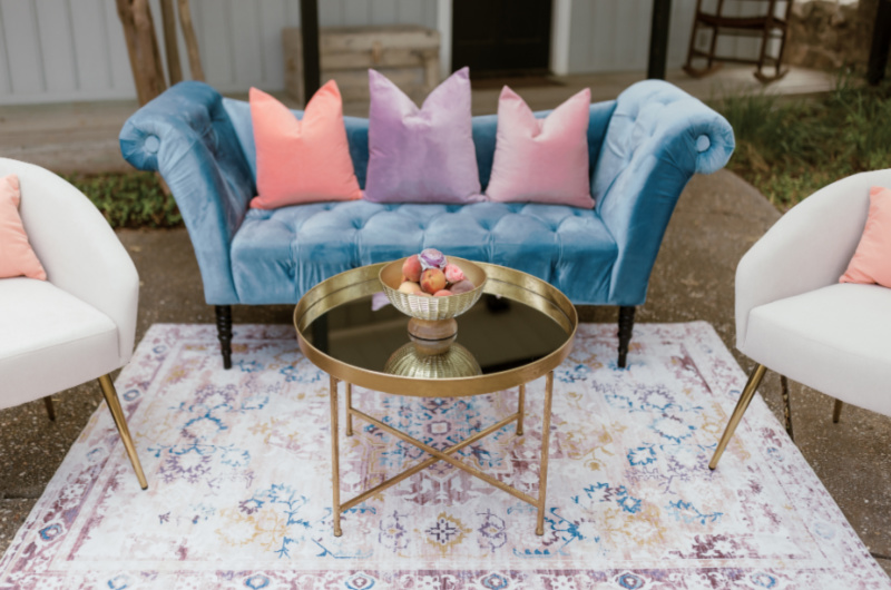 Hoffman Haus Southern Socialite Award The Styled Challenge Fredericksburg TX blue sofa Hoffman Haus Southern Socialite Award The Styled Challenge Fredericksburg TX blue sofa