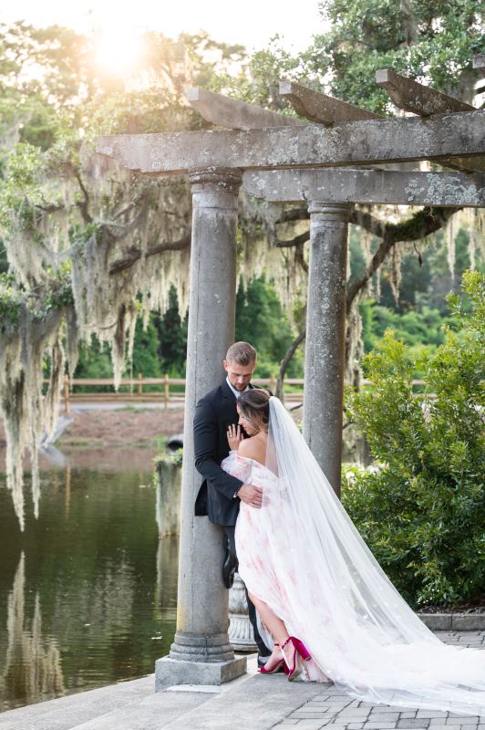 An Italian Garden Affair Airlie Gardens Wilmington North Carolina by the pond