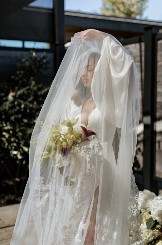bardessono styled shoot bride veil