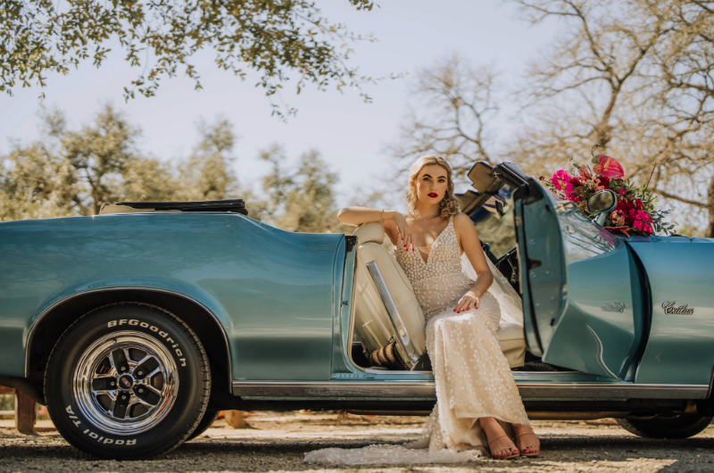 The Rock House Trendsetter Award The Styled Challenge Austin Parvinder bride in car The Rock House Trendsetter Award The Styled Challenge Austin Parvinder bride in car