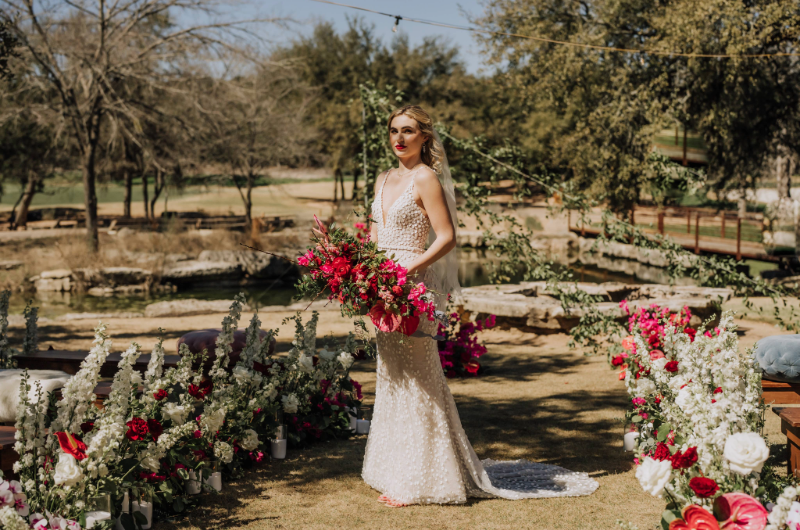 The Rock House Trendsetter Award The Styled Challenge Austin Parvinder bride at altar The Rock House Trendsetter Award The Styled Challenge Austin Parvinder bride at altar