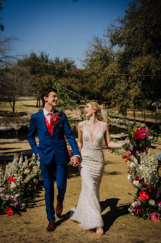 The Rock House Trendsetter Award The Styled Challenge Austin Parvinder couple walking down aisle