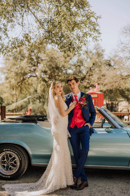 The Rock House Trendsetter Award The Styled Challenge Austin Parvinder couple embrace on car
