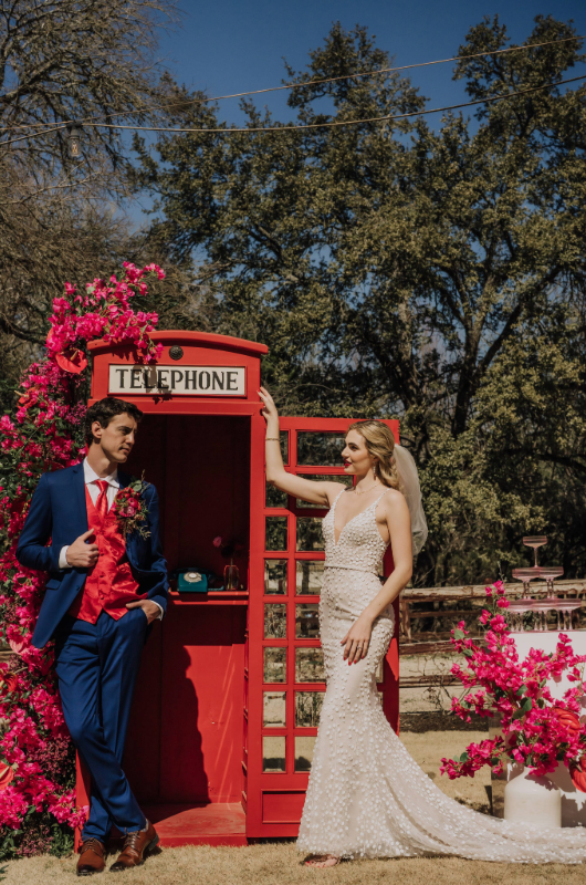 The Rock House Trendsetter Award The Styled Challenge Austin Parvinder couple on opposite ends of telephone booth