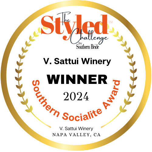 V Sattui Southern Socialite Award The Styled Challenge venue badge
