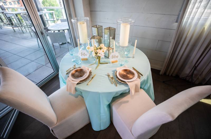 Rooftop Sophistication at the Avenue Greenville South Carolina Table Setting Rooftop Sophistication at the Avenue Greenville South Carolina Table Setting