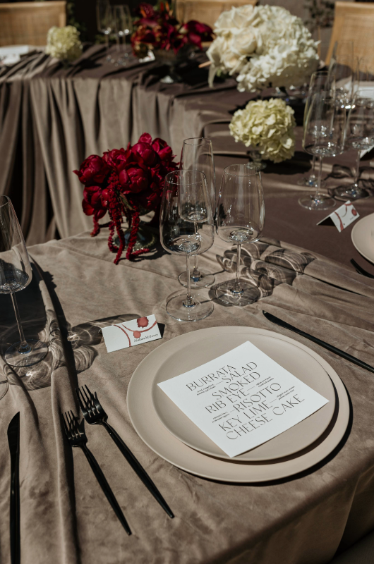 bardessono table place settings