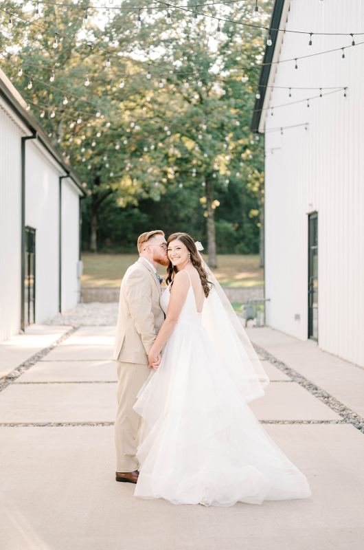 Brunch Inspired Vows North Little Rock Arkansas couple outside