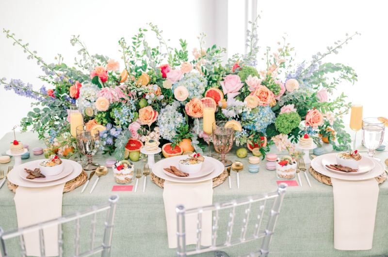 Brunch Inspired Vows North Little Rock Arkansas table flowers Tablescape Florals Dining Brunch Inspired Vows North Little Rock Arkansas table flowers Tablescape Florals Dining