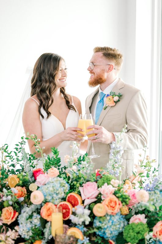 Brunch Inspired Vows North Little Rock Arkansas couple cheering