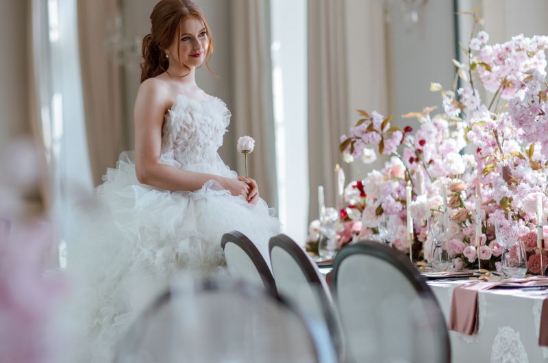 Cashel Palace The Design Award The Styled Challenge Tipperary Ireland bride at table Cashel Palace The Design Award The Styled Challenge Tipperary Ireland bride at table