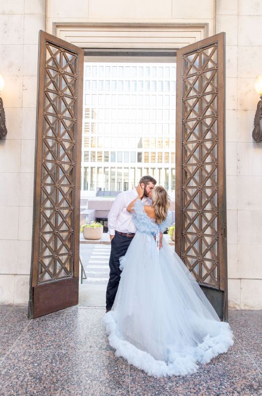 Kurstan Buck and Grant Hyams Nashville Engagement kiss