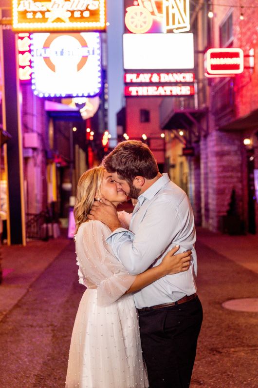 Kurstan Buck and Grant Hyams Nashville Engagement printers alley
