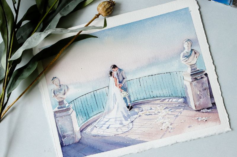 fall gift guide Jane De Custom Watercolor Portraits Fall Bridal Gifts Jane De watercolor