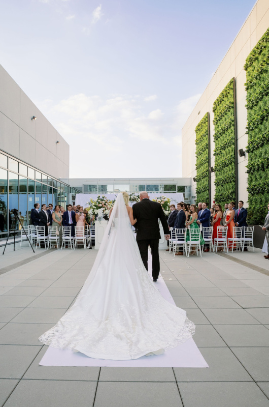 the conrad nasvhille luxury in downtown music city bride walking down aisle