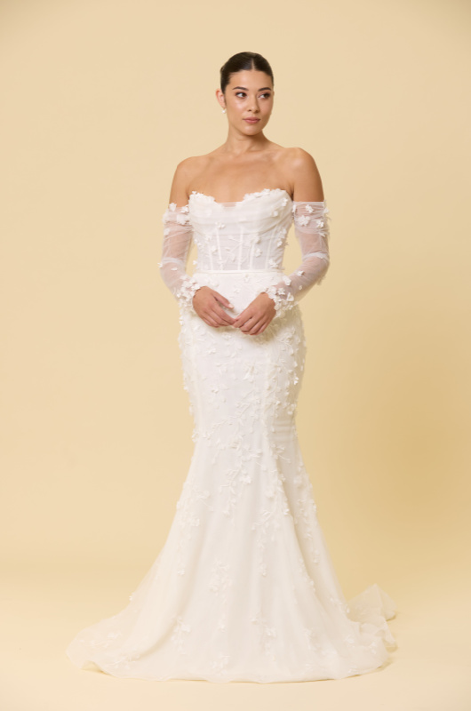 fall bridal fashion trends Monique High Res () lace sleeves