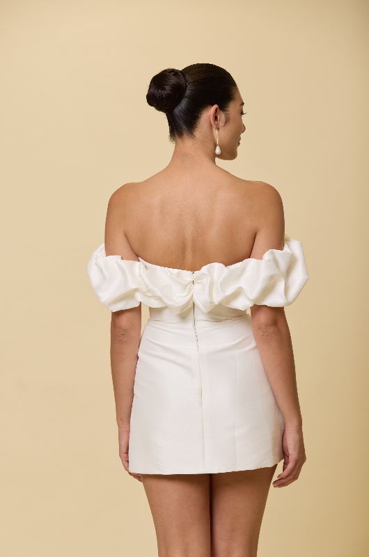 fall bridal fashion trends Estelle High midi dress back