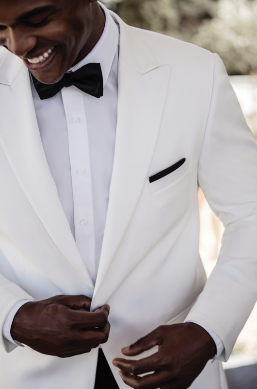 fall bridal fashion trends white coat groom color