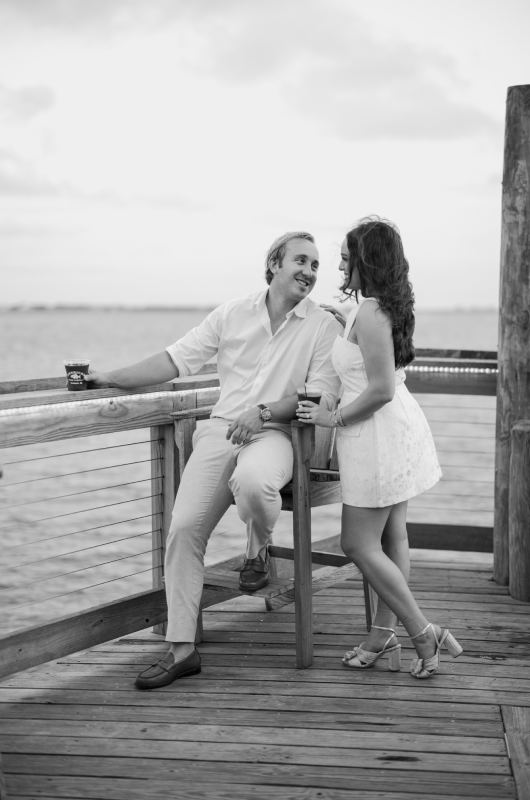 Morgan Abdalla and Travis Brown's North Carolina Engagement bw