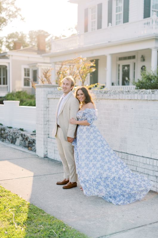 Morgan Abdalla and Travis Brown's North Carolina Engagement strolling