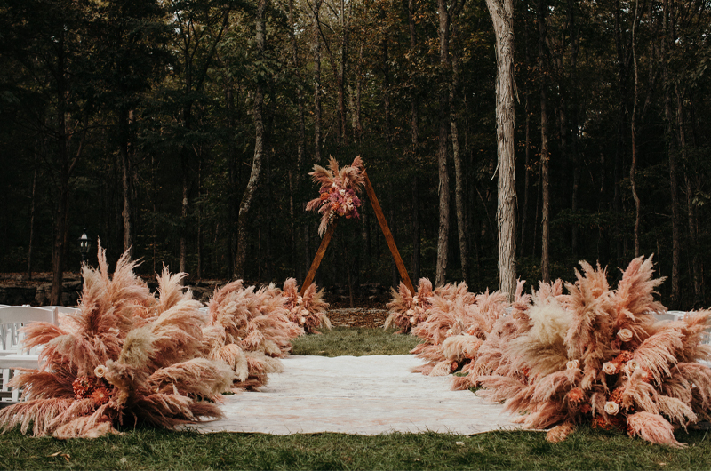 Country Singer Tyler Rich and Actress Sabina Gadecki Graces the Cover of the Winter Spring Issue Wedding Setup Aisle