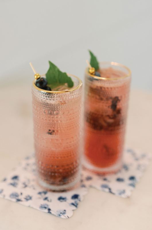 Timeless Elegance A Classic Blue & White Chinoiserie Inspired Styled Shoot in Boerne TX red drinks