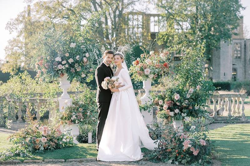 Royal Wedding Inspired Shoot Sudeley Castle Chetleham England couple portrait Royal Wedding Inspired Shoot Sudeley Castle Chetleham England couple portrait