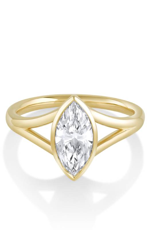 Selena Gomez Inspired Engagement Ring Colette Marquise Split Shank Engagement Ring Marrow Fine s MF