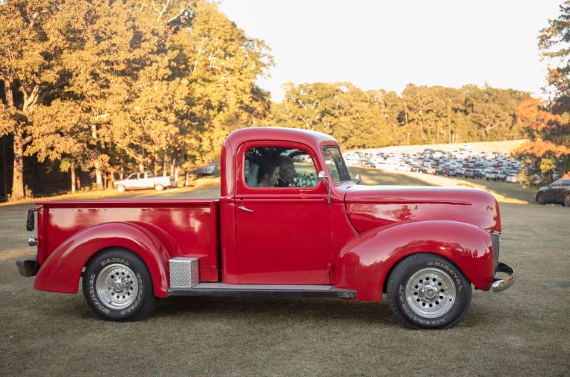 The Hicks Wedding transportation The Hicks a Rural Love Story red truck