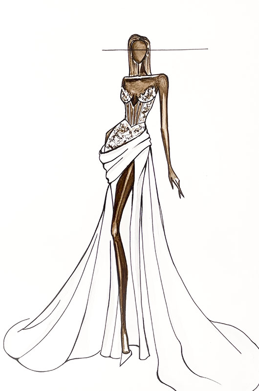 Zendaya Wedding Dress Forecast WonaSketch
