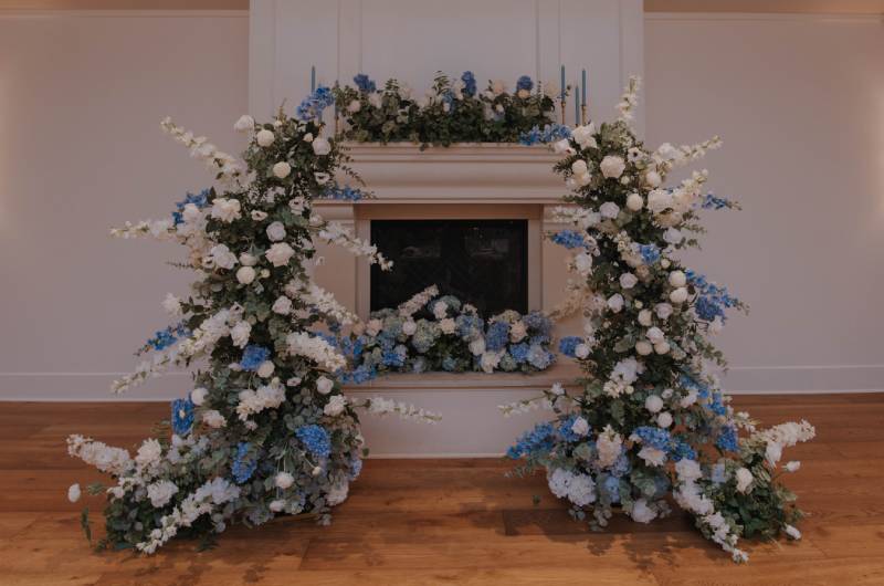 Sky Blue Laurel Green styled shoot fireplace Sky Blue Laurel Green styled shoot fireplace
