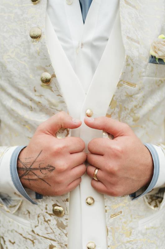 Rose Garden and Sculpture Best Design Award The Styled Challenge Memphis groom tux