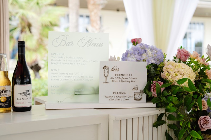Lasting Impression Award Hammock Beach Reception Bar Menu Lasting Impression Award Hammock Beach Reception Bar Menu