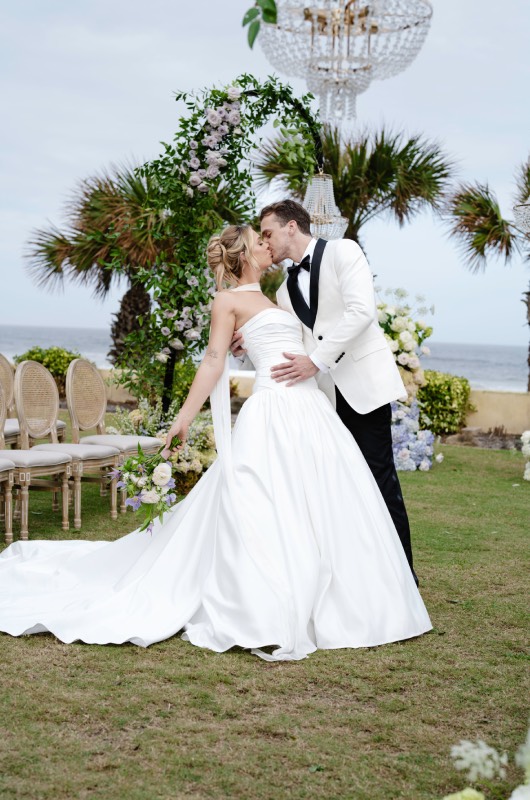 Lasting Impression Award Hammock Beach Wedding Kiss