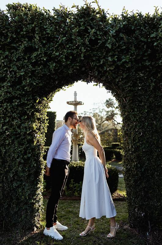 A Match Made in Sports Kate Waske and Garrett Van Wyhe’s Engagement Story under the arch