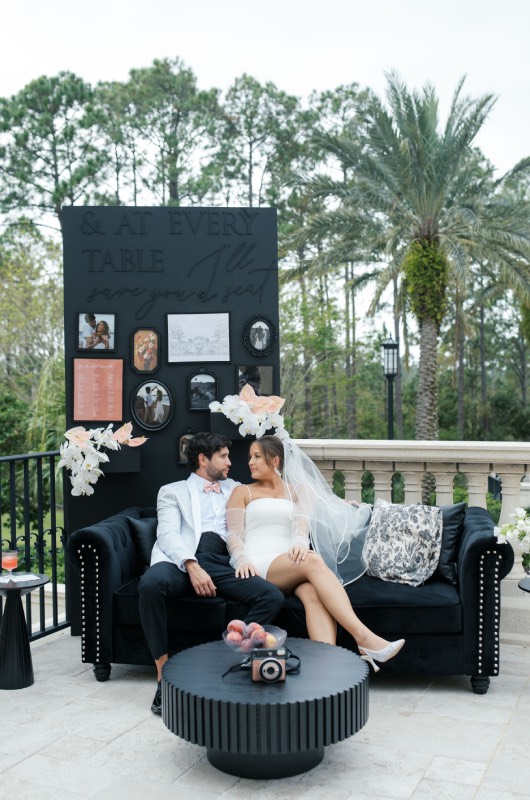 Uncorked Occasions Wins Best Design Award-The Styled Challenge, Bride Groom at Photo Wall
