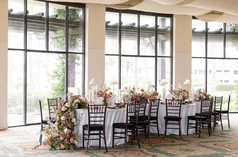Mocha Mousse & Modern Romance A Wedding Editorial Steeped in Style cuved table