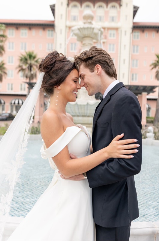 Mocha Mousse & Modern Romance A Wedding Editorial Steeped in Style bride and groom portrait