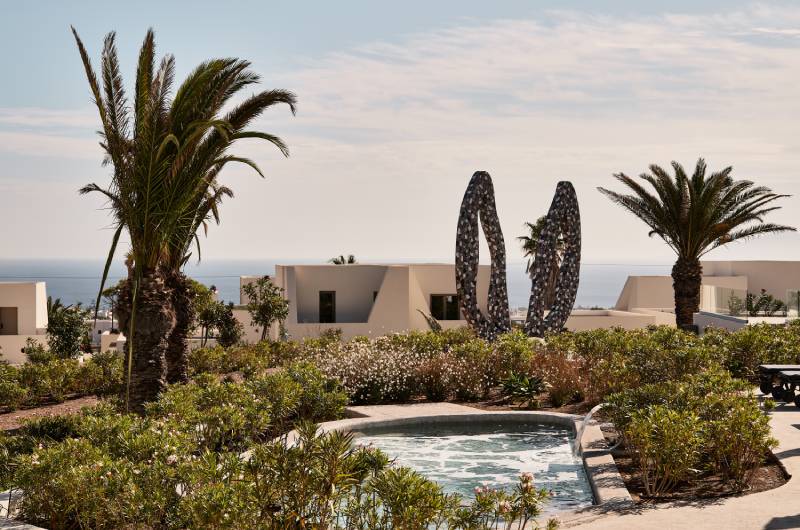 Dreamy Island Getaways Our Favorites from Panama to Greece Nous Santorini exterior Dreamy Island Getaways Our Favorites from Panama to Greece Nous Santorini exterior