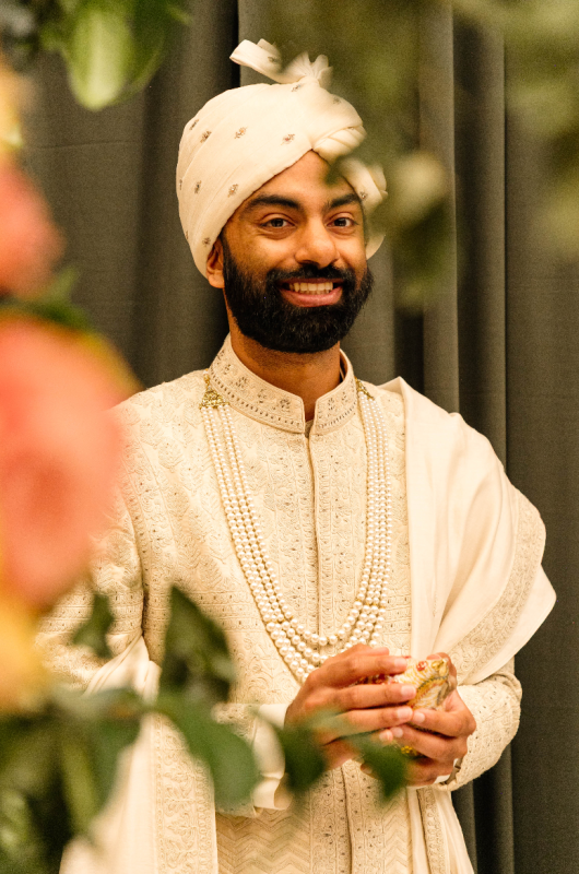 Magic in the City Traditional Indian Weddings at Andaz Mexico City groom at aisle