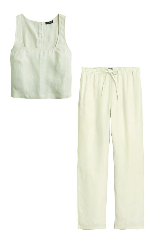rs JCrew Natural Linen Set