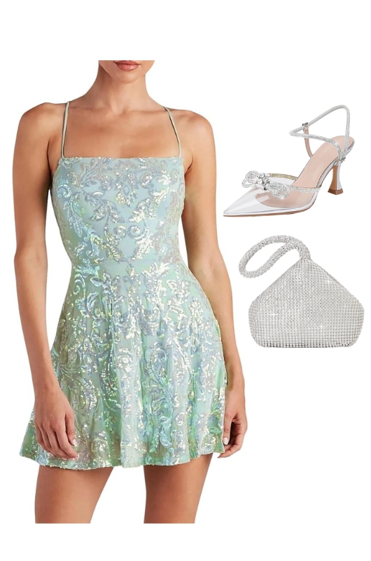 mint green showgirl dress The Life of a Showgirl: Taylor Swift's Album 12–Inspired