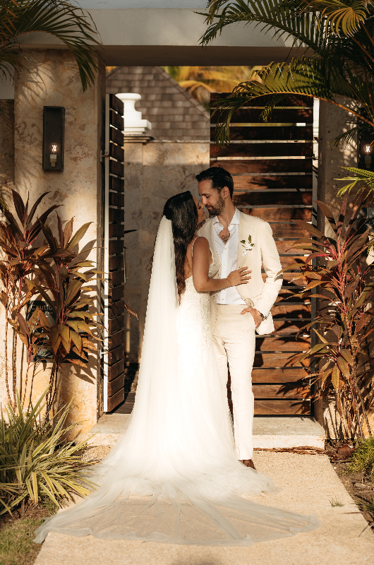 Hyatt Regency Puerto Rico’s Holiday Season Is the Perfect Time to Say ‘I Do’” bride and groom at villa